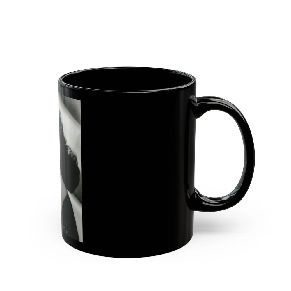 Julia Adams #32 - 8x10 B&W Head & Shoulder Glamour Portrait 1 (Vintage Female Icon) Black Coffee Mug-Go Mug Yourself