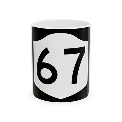 NY-67 (New York) (Road Sign) White Coffee Mug