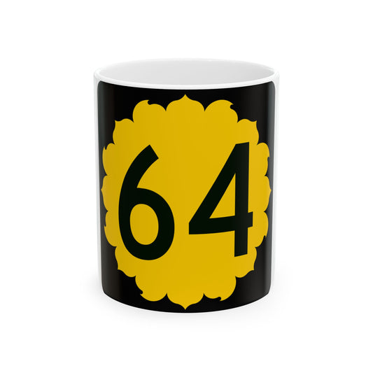 K-64 (Kansas) (Road Sign) White Coffee Mug
