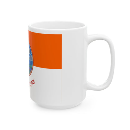 Flag of Si Sa Ket Province Thailand - White Coffee Mug-Go Mug Yourself