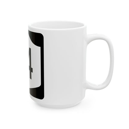 NY-14 (New York) (Road Sign) White Coffee Mug