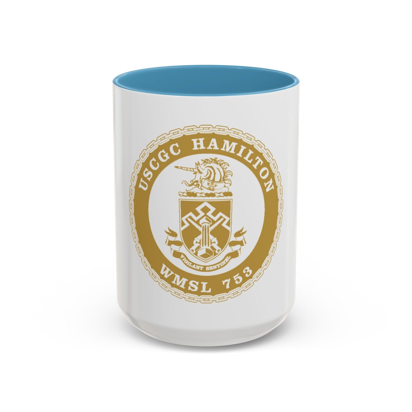 USCGC Hamilton WMSL 753 GOLD (U.S. Coast Guard) Accent Coffee Mug