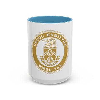 USCGC Hamilton WMSL 753 GOLD (U.S. Coast Guard) Accent Coffee Mug