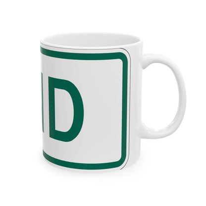 End plate Vermont (Vermont) (Road Sign) White Coffee Mug