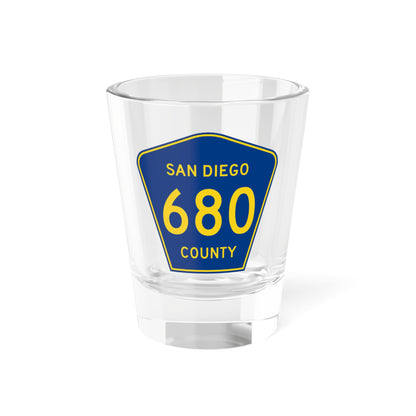 San Diego County 680 (California) (Road Sign) Shot Glass 1.5oz
