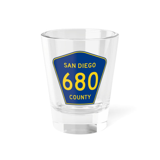San Diego County 680 (California) (Road Sign) Shot Glass 1.5oz