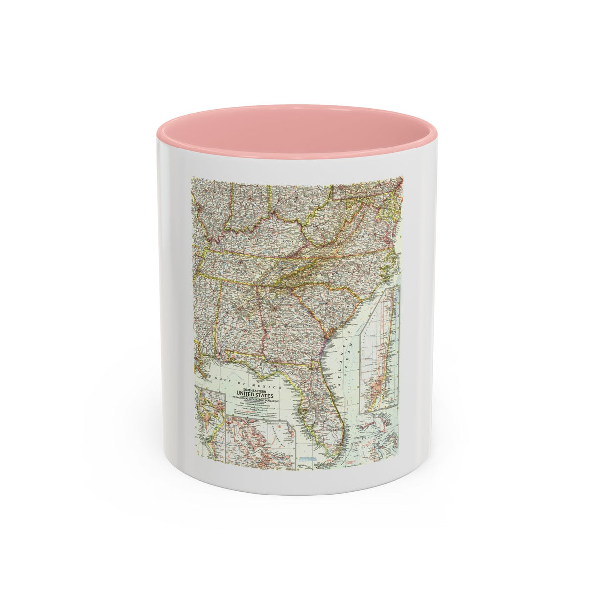 USA - Southeastern (1958) (Map) Accent Coffee Mug