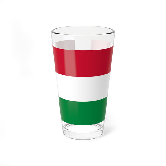 Flag of Hungary color shades variant (Hungary) Pint Glass 16oz