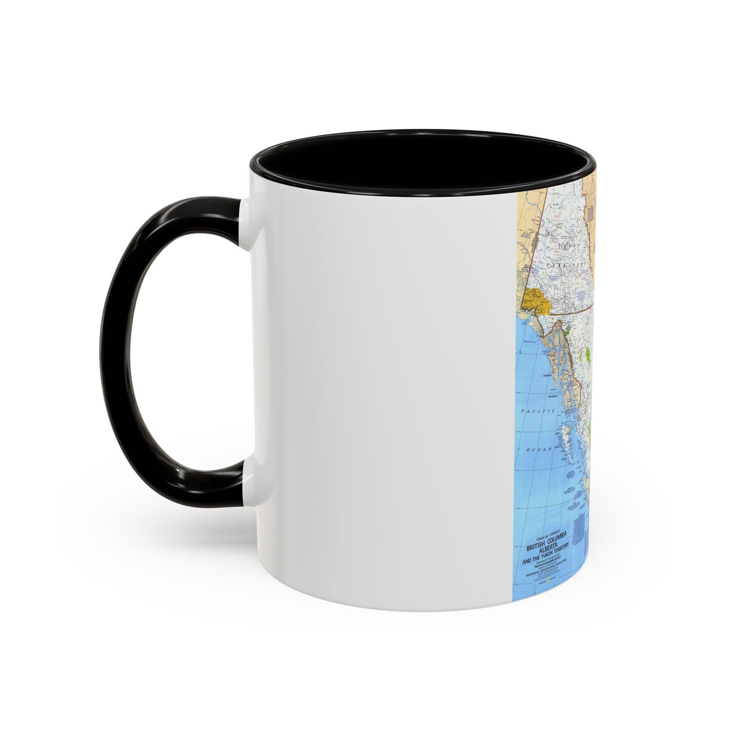 Canada - British Columbia, Alberta & Yukon (1978) (Map) Accent Coffee Mug