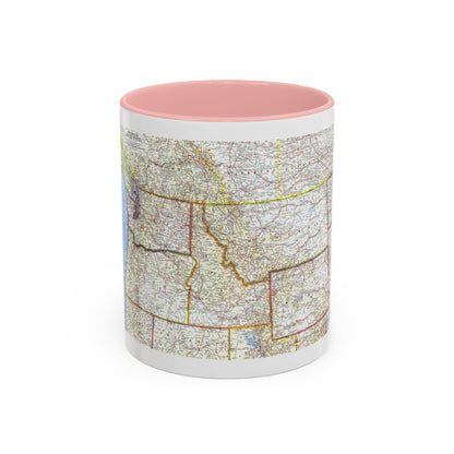 USA - Northwestern (1960) (Map) Accent Coffee Mug