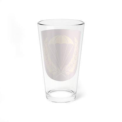 Livregementets husarer 323. fallskärmsjägarskvadronen vapen (Sweden) (Coat of Arms) Pint Glass 16oz