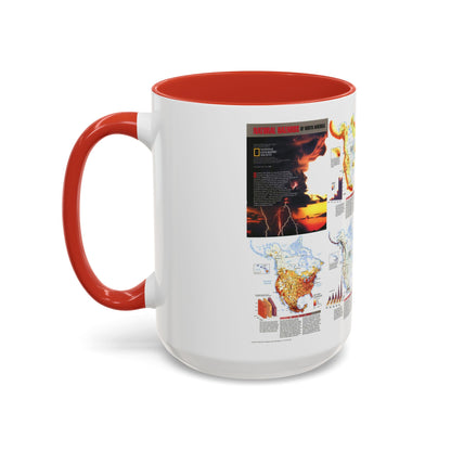 North America - Natural Hazards (1998) (Map) Accent Coffee Mug