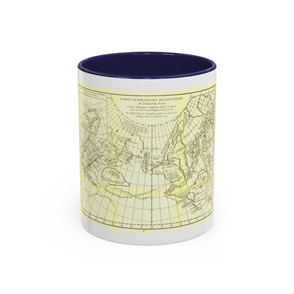 Asia - Carte Generale des Decouvertes (1892) (Map) Accent Coffee Mug