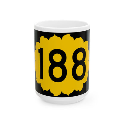 K-188 (Kansas) (Road Sign) White Coffee Mug