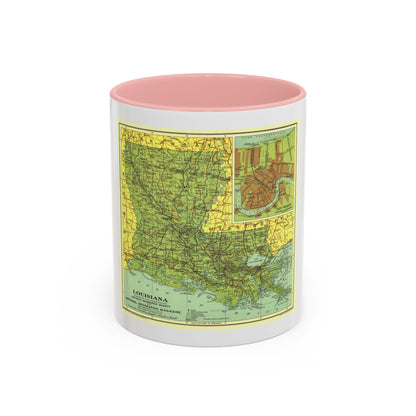 USA - Louisiana (1930) (Map) Accent Coffee Mug