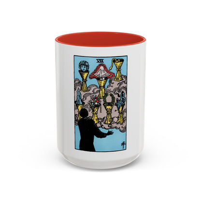 The 7 of Cups (Tarot Card) Accent Coffee Mug
