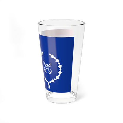 Flag of the Egyptian Navy Coat of arms variant (Egypt) Pint Glass 16oz