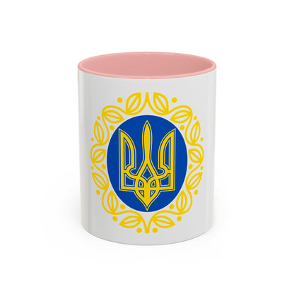 Coat of arms of Ukrainian People's Republic - Accent Coffee Mug