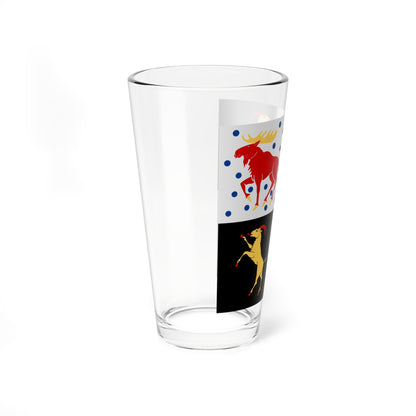 Gavleborgs lan vapenflagga (Sweden) Pint Glass 16oz