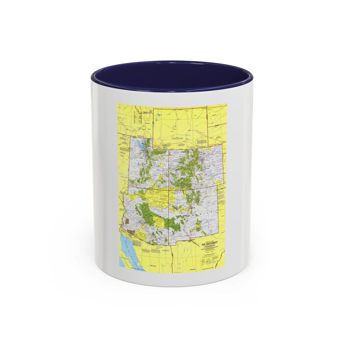 USA - Southwest 1 (1977) (Map) Accent Coffee Mug