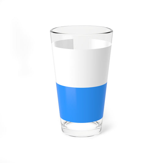 Flag of Moshensky rayon Novgorod oblast (Russia) Pint Glass 16oz