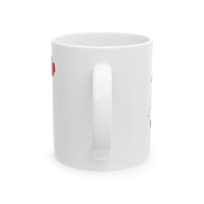 Flag-map of Hungary (Hungary) White Coffee Mug