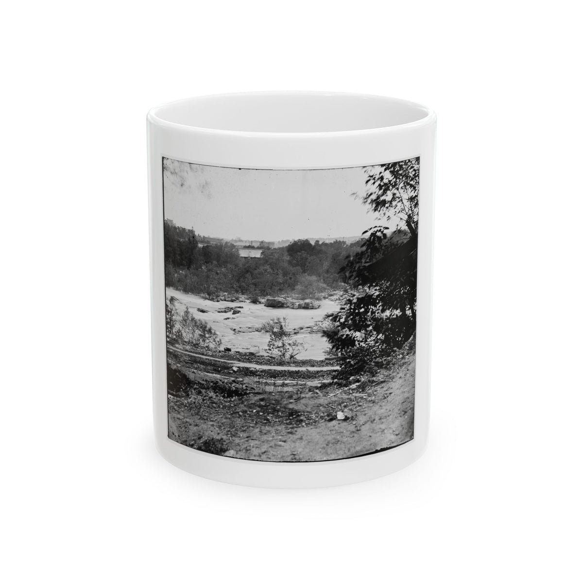 View On The James River, Looking Toward Manchester, Richmond, Va. (U.S. Civil War) White Coffee Mug