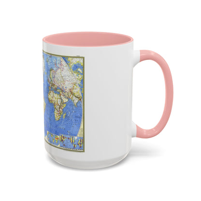 World Map (1965) (Map) Accent Coffee Mug