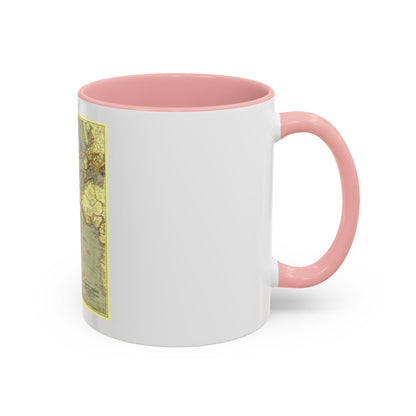 Atlantic Ocean (1939) (Map) Accent Coffee Mug