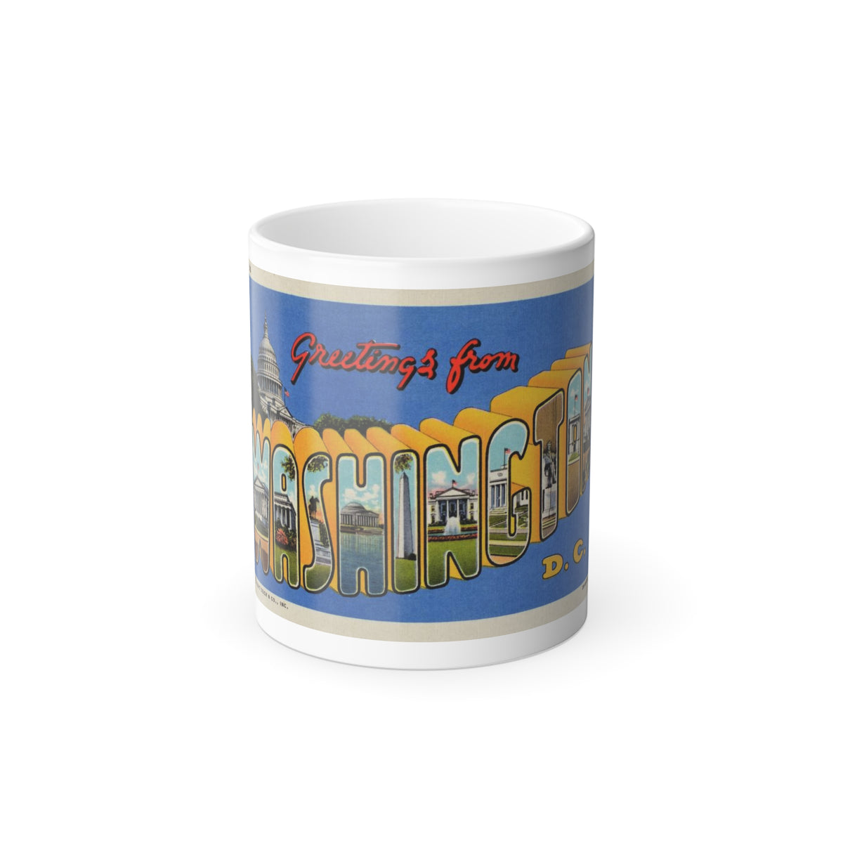 Greetings from Washington DC (Greeting Postcards) Color Changing Mug 11oz