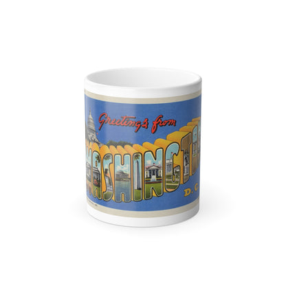 Greetings from Washington DC (Greeting Postcards) Color Changing Mug 11oz