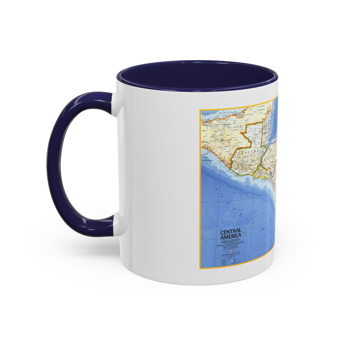 Central America (1973) (Map) Accent Coffee Mug