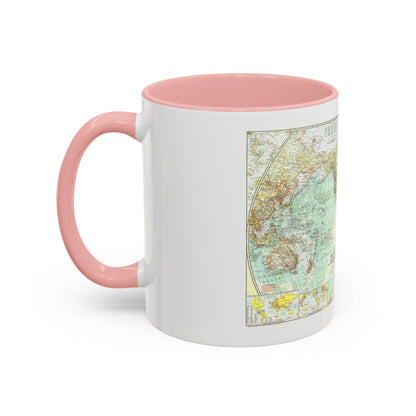 World Map (1957) (Map) Accent Coffee Mug