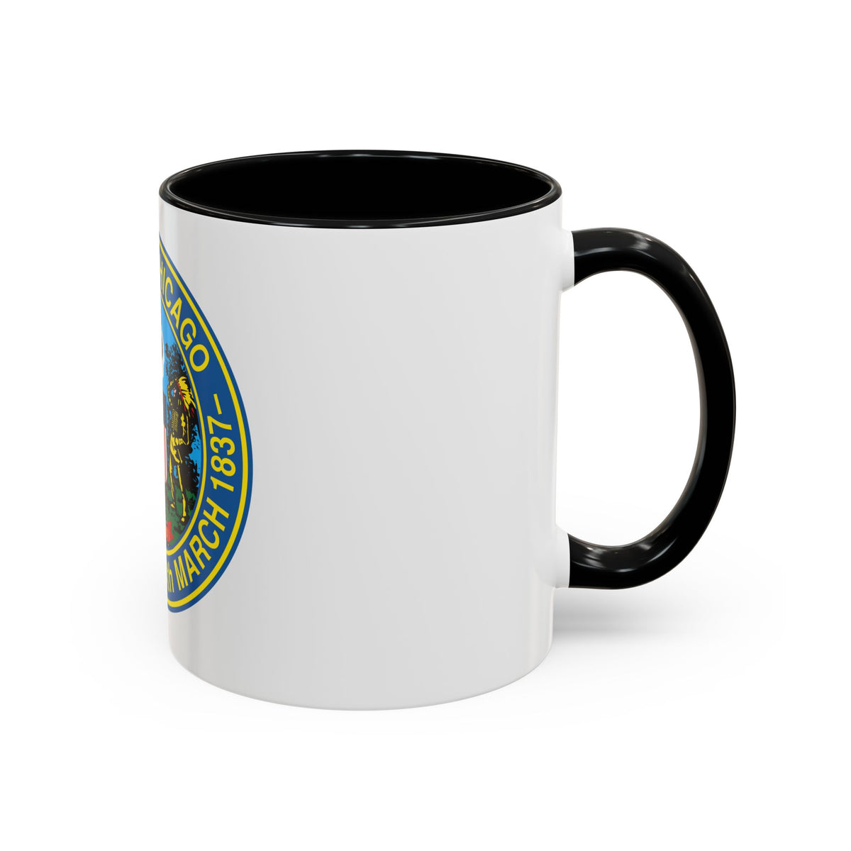 Seal of Chicago Illinois - Accent Coffee Mug
