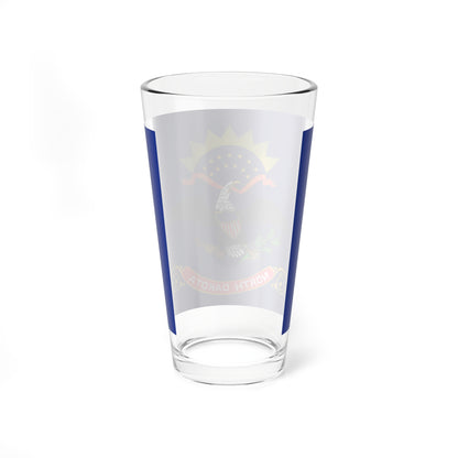 Flag of North Dakota 3-2 (United States) Pint Glass 16oz