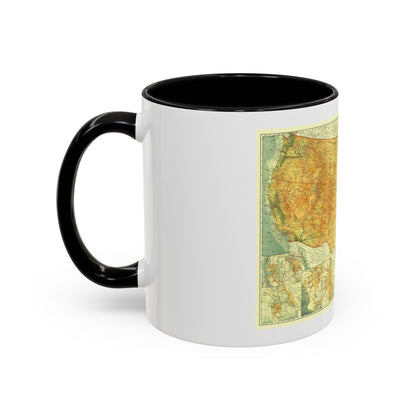 USA - The United States (1923) (Map) Accent Coffee Mug