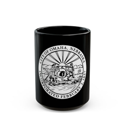 Seal of Omaha Nebraska - Black Coffee Mug