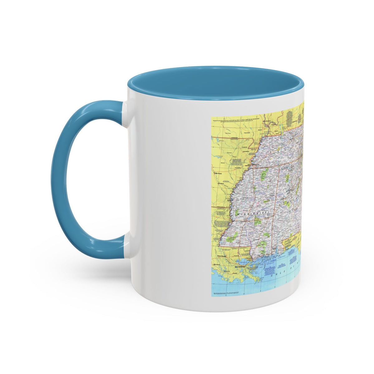 USA - Southeast 1 (1975) (Map) Accent Coffee Mug