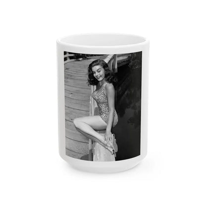 Elaine Stewart #146 (Vintage Female Icon) White Coffee Mug-15oz-Go Mug Yourself