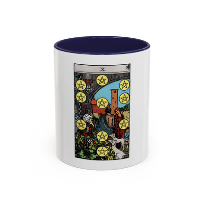 The 10 of Pentacles (Tarot Card) Accent Coffee Mug