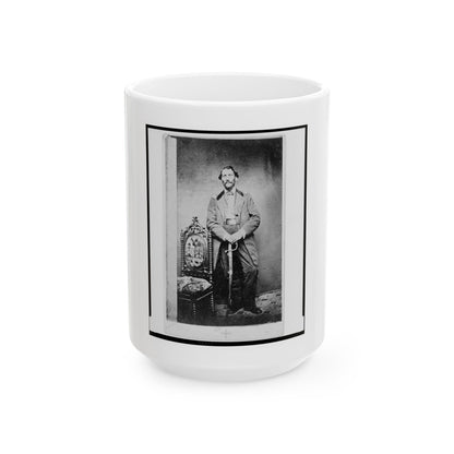 Capt. John D. Ritter, Union Officer In The 32nd Indiana Regiment, Full-Length Portrait, Standing, Facing Front (U.S. Civil War) White Coffee Mug