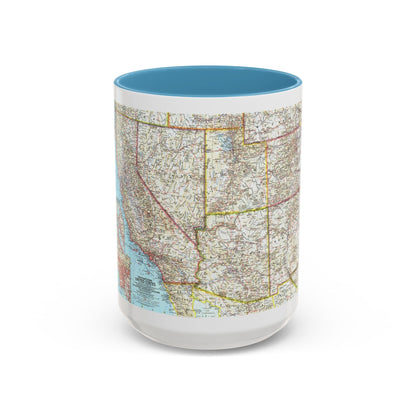 USA - Southwestern (1959) (Map) Accent Coffee Mug