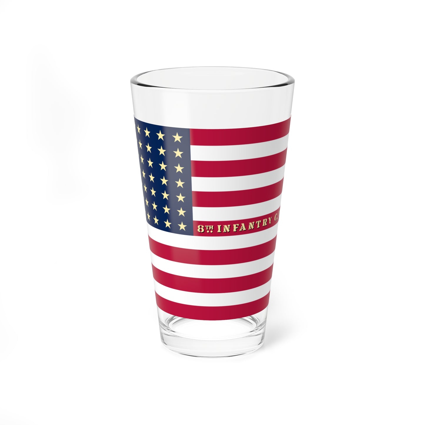 8th California Infantry Regiment flag (United States) Pint Glass 16oz