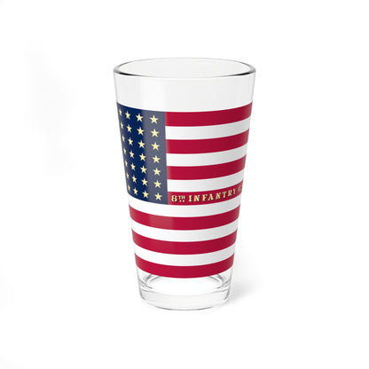 8th California Infantry Regiment flag (United States) Pint Glass 16oz
