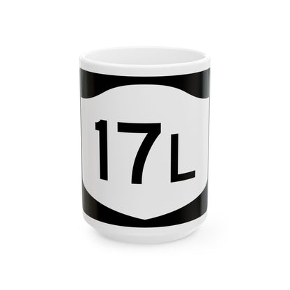 NY-17L (New York) (Road Sign) White Coffee Mug