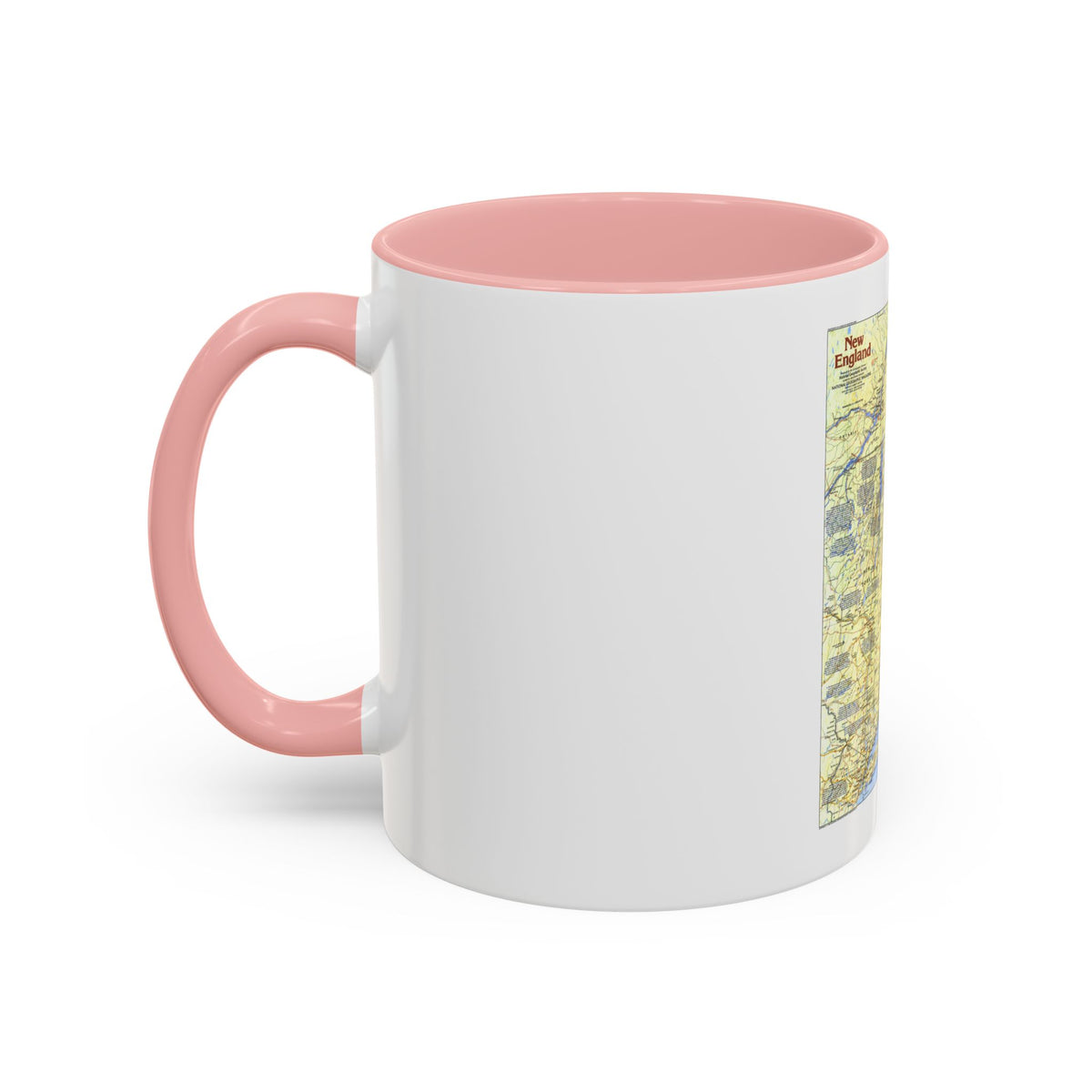 USA - New England 1 (1987) (Map) Accent Coffee Mug