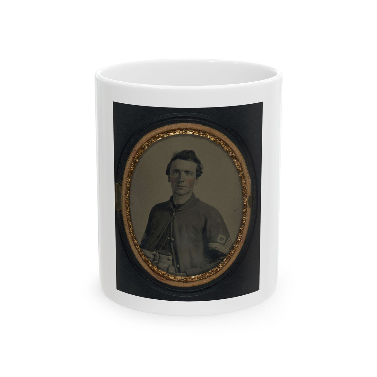 Unidentified Soldier In Union First Sergeant's Uniform (U.S. Civil War) White Coffee Mug