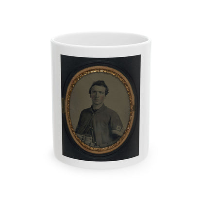 Unidentified Soldier In Union First Sergeant's Uniform (U.S. Civil War) White Coffee Mug