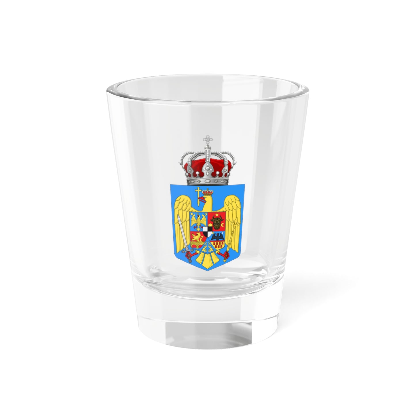 Kingdom of Romania - Small CoA (Oman) (Coat of Arms) Shot Glass 1.5oz