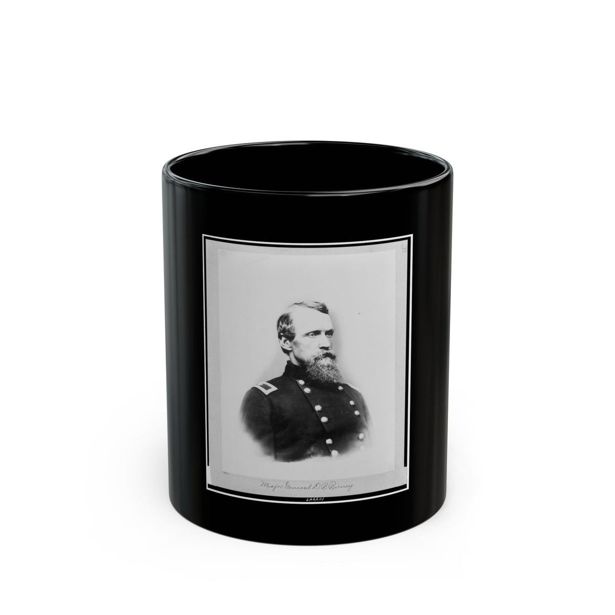 Major General D.B. Birney, Head-And-Shoulders Portrait, Facing Right (U.S. Civil War) Black Coffee Mug